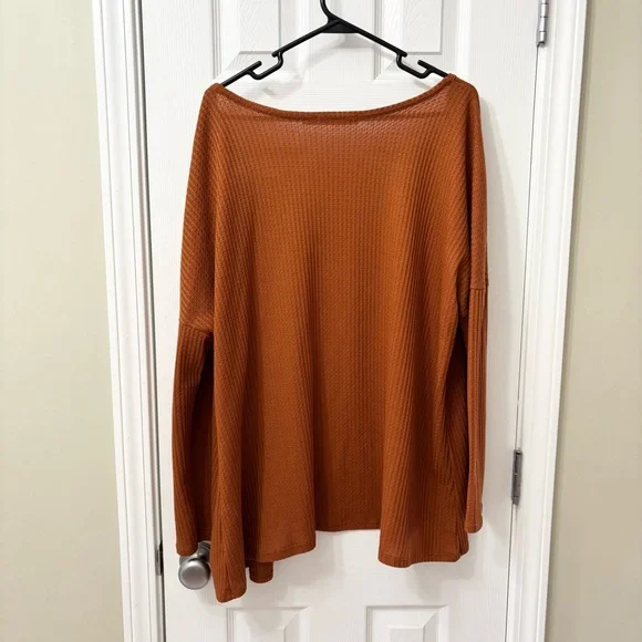 Liberty Love Rust Orange Open Front Cardigan Plus Size 2XL - Picture 6 of 7
